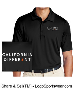 Cali Different Men's Polo Shirt - Black Design Zoom